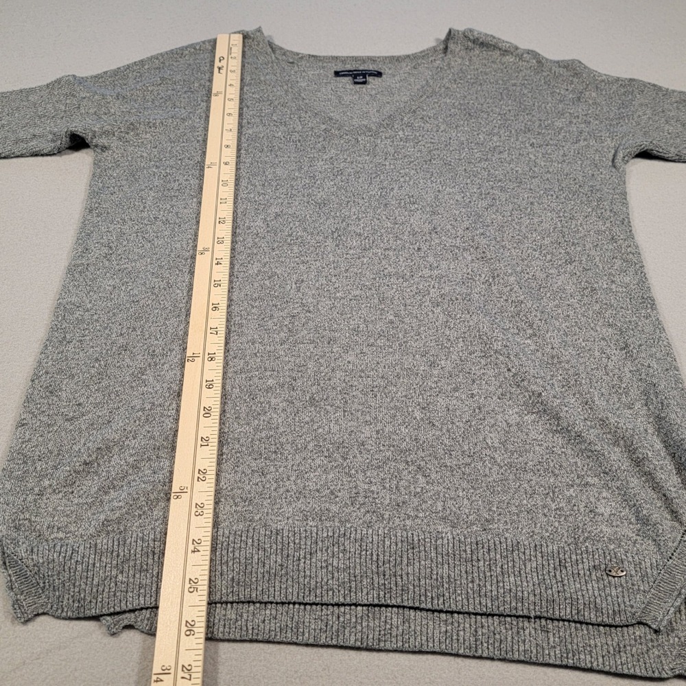 American‎ Eagle Outfitters Sweater Women's Gray V Neck Lightweight Size Small - Picture 9 of 10